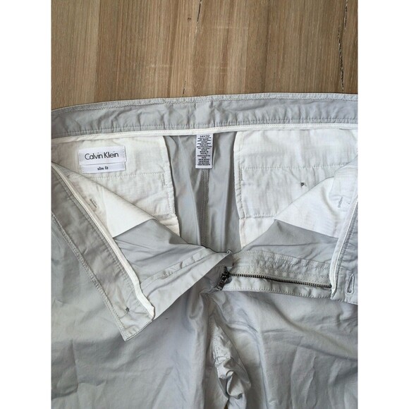 Calvin Klein Men's Gray Lightweight Cotton Pants RN# 36543 CA#50900 34W 32L EUC - Picture 3 of 9